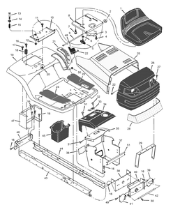 Part Location Diagram of F-020710L Murray Instruction Book and Parts List